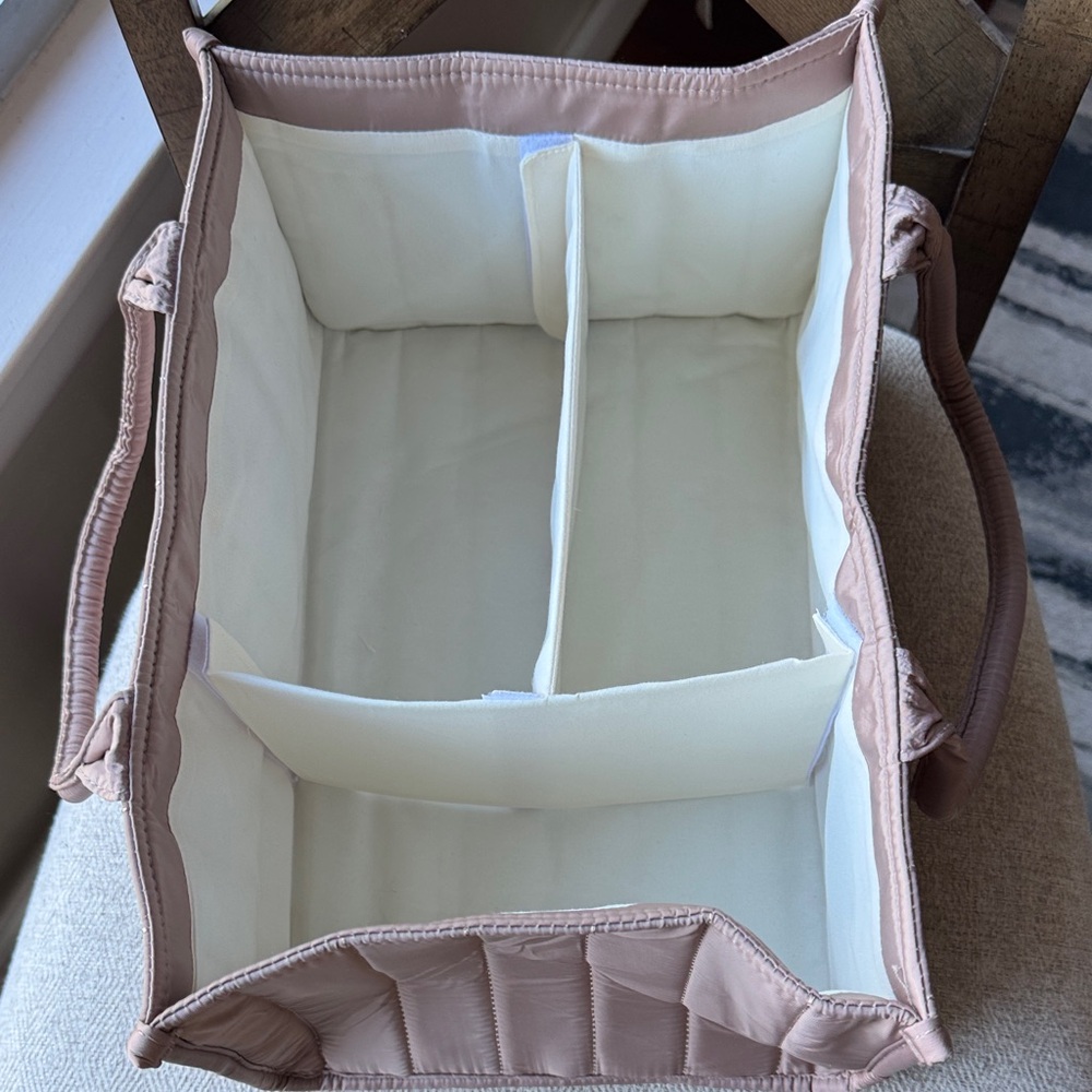Foldable Storage Bin with Handles - Tan - Picture 3 of 7